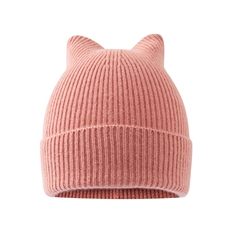 时尚儿童秋冬保暖猫耳帽轻盈舒适无压感黑色百搭款，童装儿童配饰，群鹿羊绒