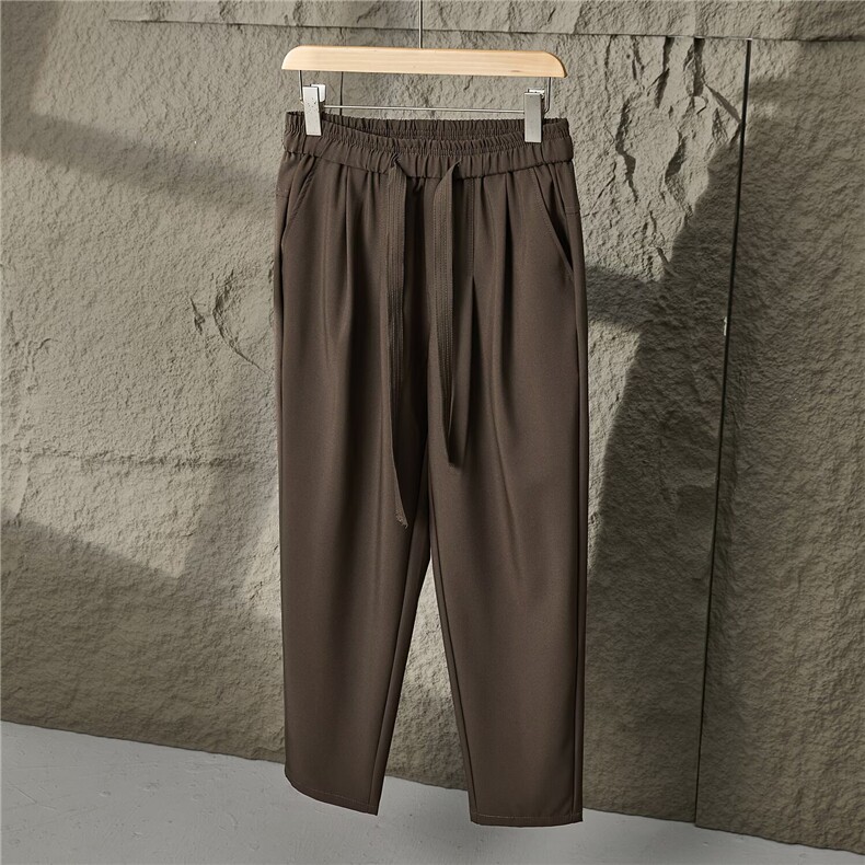 休闲裤垂顺抗皱垂坠直筒西裤高级感透气微锥百搭裤子4311P42，男装西裤，星座410-2