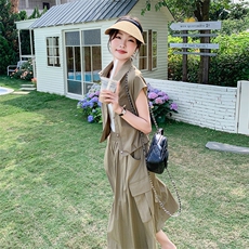 新款现货主推夏季薄款工装套装9837-P125-K188，女装套装/套裙，2C129
