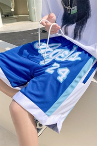 1贴布绣篮球短裤男拼接短裤女大码M-5XL科比短裤男DK7080P35控58图片
