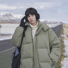 得物\唯品\抖音二开新标90白鸭绒连帽羽绒服YR360特P165，男装羽绒服，电商A247B