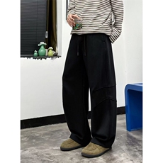 高品质秋季弯刀卫裤男宽松拖地阔腿休闲长裤K2505特P65加绒75，男装休闲裤，电商A009A（原A058A）