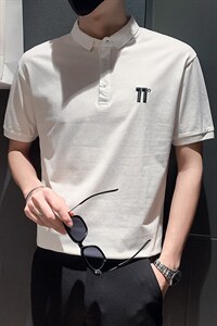 2025夏季新款Polo衫简约刺绣潮牌短袖T恤男士宽松ins百搭半袖上衣图片
