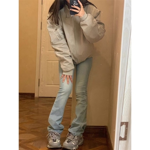 【有货】cleanfit灰色棒球服外套男女款飞行员夹克JH8820HH-P58图片