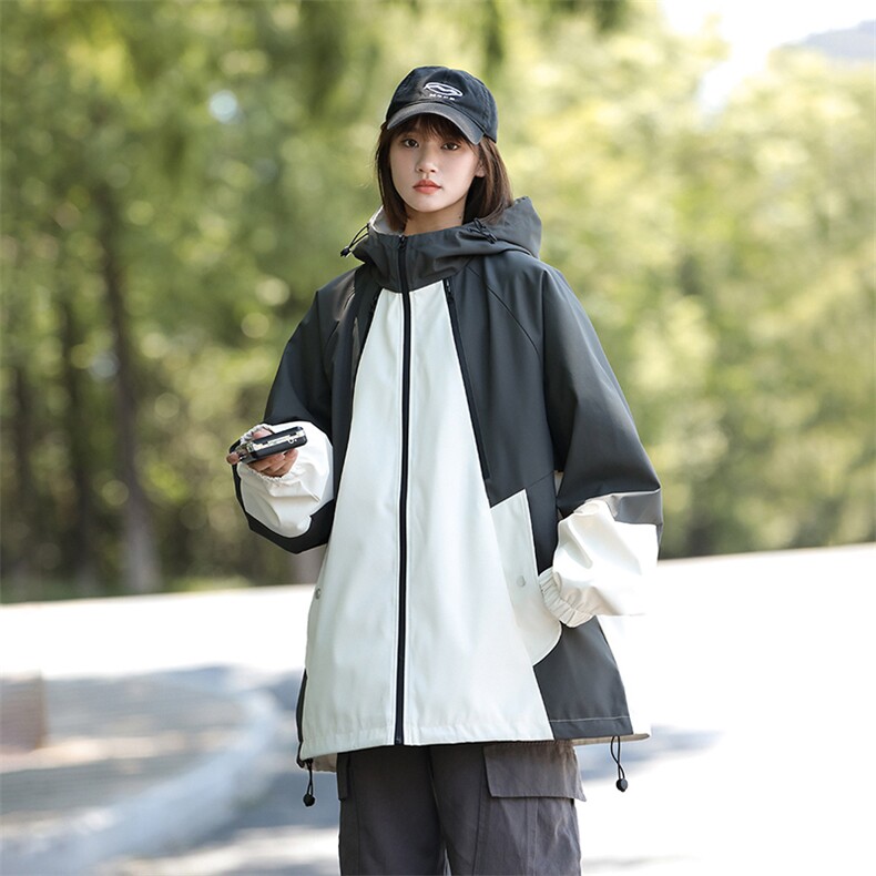 815A-MJ78312-75特春秋装新品拼色户外登山服三防冲锋衣外套女模,男装夹克,星座815A