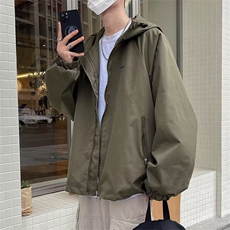 拉链长袖春秋男标准潮青春流行ins时尚翻领外穿新款潮流纯色夹克，男装夹克，星座1210-1