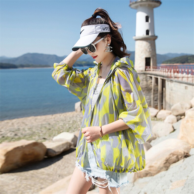 防晒衣女夏季薄款2025新款长袖透气韩版洋气连帽三亚旅游防晒服潮,女装防晒衣,可可小西