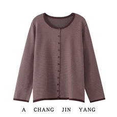 2025年秋季单件常规长袖圆领通勤开衫，女装针织衫/毛衣，丹芙娇羊绒