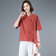 T恤2021年夏季纯色个性简约百搭时尚潮流，女装T恤，奕阳依阁