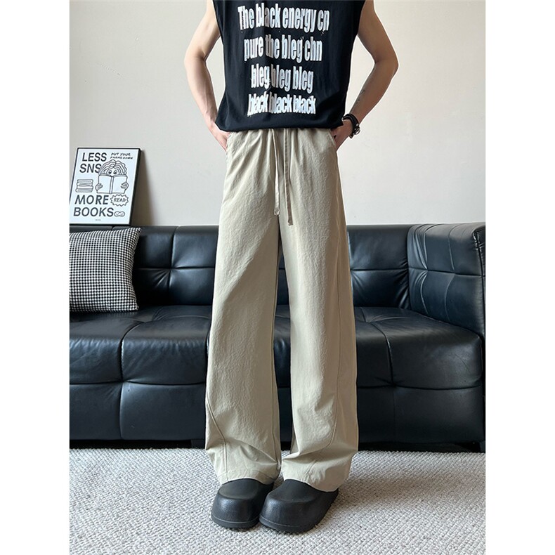 抖音夏季垂感弯刀休闲裤大货在仓量大可谈XZ1118-1-A3609,男装休闲裤,四季星座1118-1