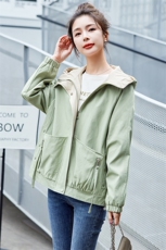 春季外套女2025年新款时尚休闲百搭气质宽松夹克春秋减龄短款风衣，女装风衣，艾瑞儿