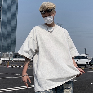 男女同款纯色春夏圆领纯棉T恤短袖宽松百搭休闲潮TX601-特P22图片