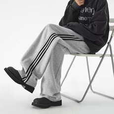 美式复古三条杠宽松直筒卫裤男士春秋季休闲裤XQ29-P40，男装休闲裤，星座208-5