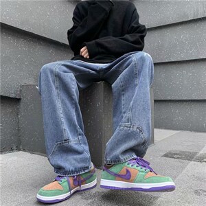 韩版潮流牛仔裤水洗ins复古字母印花N265P40,男装牛仔裤,星座1116-2