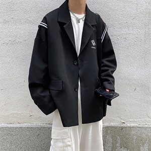 男宽松大版中性时尚个性男M女西装外套G113图片