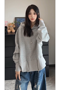连帽休闲藏个性质感舒适感卫衣日系格调潮搭上衣HY807P55控88图片