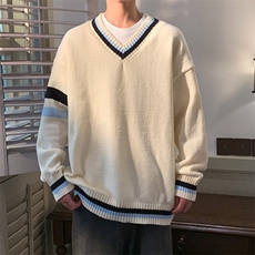 311B-1-CM-3902-P39控69港风V领针织衫毛衣提花大码针织毛衣，男装针织衫/毛衣，星座311B-1