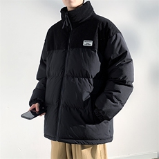 冬季青少年灯芯绒立领拼接外套休闲百搭面包服棉服5302-P78，男装棉衣，电商B306