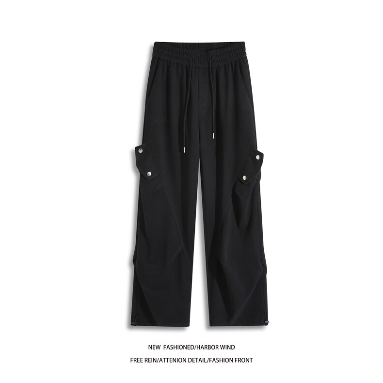 冬季新款重磅拼接褶皱设计呢料休闲工装裤B315-K25351-特P42控78,男装工装外套,电商B315