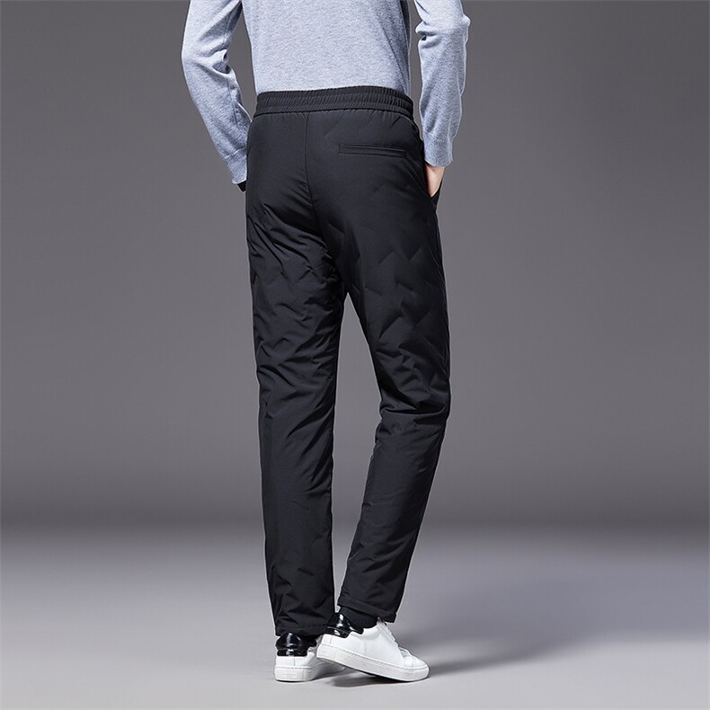 D310男式冬季新款时尚羽绒裤修身百搭加绒加厚保暖休闲裤P，男装棉裤，电商B360