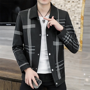 秋冬男士休闲夹克韩版潮流时尚百搭男装上衣 JK23221-P100图片