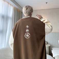 摇粒绒棒球服男大码开衫卫衣男夹克BF86070-P65，男装夹克，电商A040