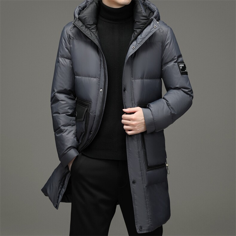 2023冬季新款羽绒服中年男士长款连帽商务休闲冬装ZELD9846-P390,男装羽绒服,电商B212（原钱塘6029）