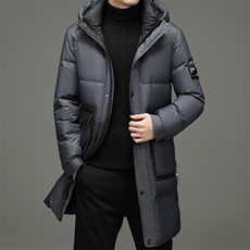 2023冬季新款羽绒服中年男士长款连帽商务休闲冬装ZELD9846-P390，男装羽绒服，电商B212（原钱塘6029）