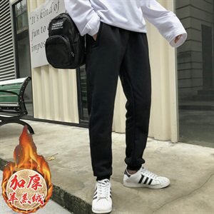 大码裤子男士休闲裤加厚卫裤潮流冬保暖加绒运动裤男8839-2款P65图片
