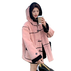 【新款】粉色皮毛一体羊羔毛外套886-P190-K289，女装棉衣/棉服，2C305