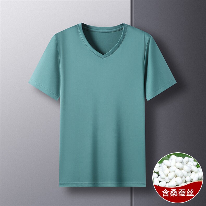 主推款短袖2024新款中青年冰丝舒适百搭半袖透气薄款上衣男,男装T恤,钱塘6003（原4033）