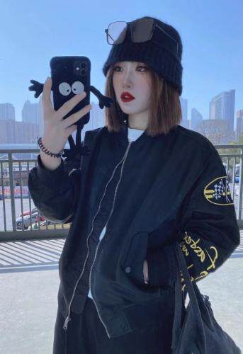 早春款刺绣棒球服，女装，DD+(4F)