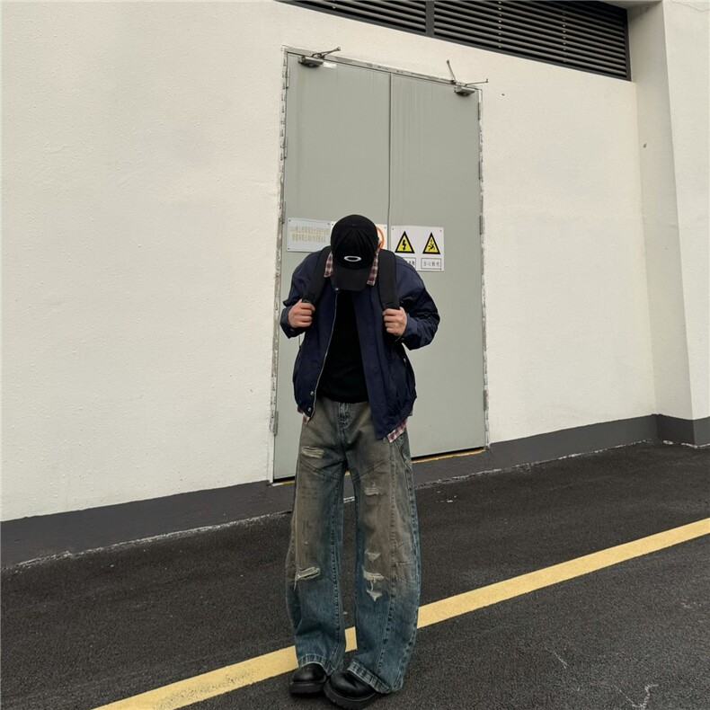 韩版潮流男女拼接假两件翻领夹克衫帅气休闲外套513AJK2417P65,男装夹克,星座513A