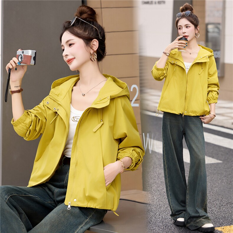 档口现货2025年秋季新款女装韩版休闲风衣外套学生女，女装短外套，靓星雨
