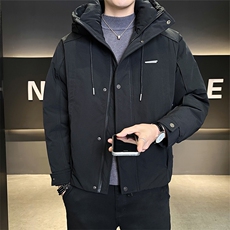 标50羽绒服男连帽保暖外套纯色休闲白鸭绒上衣B317/9955/P235，男装羽绒服，电商B317