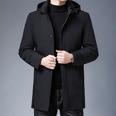 冬季中年可脱卸帽羽绒服男士中年爸爸装可卸内胆外套ZS20862-P340，男装羽绒服，电商B212（原钱塘6029）