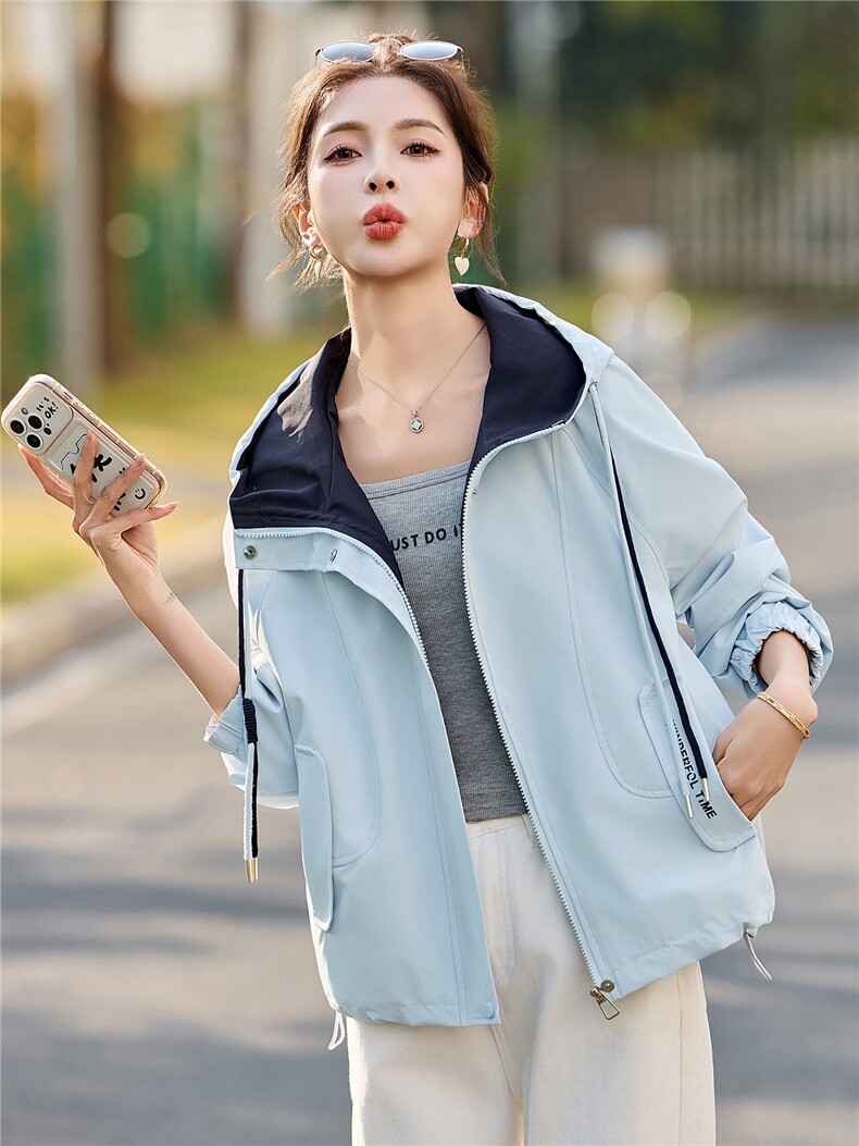 现货！现货！2026年春秋新款时尚减龄休闲风短款外套女,女装短外套,以桐