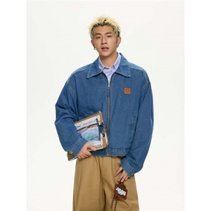 牛仔衬衫男生春秋款港风休闲潮流青少年夹克外套男装JK0494-P65图片