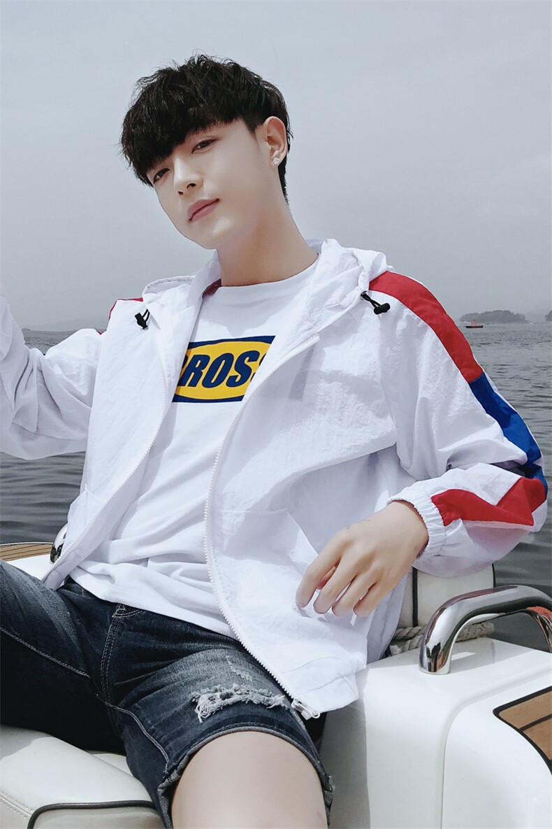 2021夏季外套男韩版青少年薄款防晒衣夹克防晒服619-P48,男装夹克,电商A157