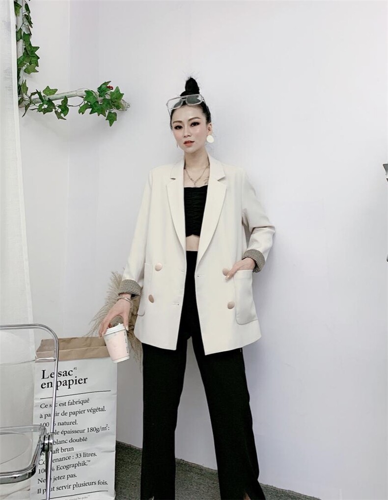 格子?外套，女装，DCXY 超越