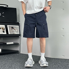 速干斜拉链口袋五分裤男工装短裤DS-A329-K958-P48，男装牛仔裤，电商A329