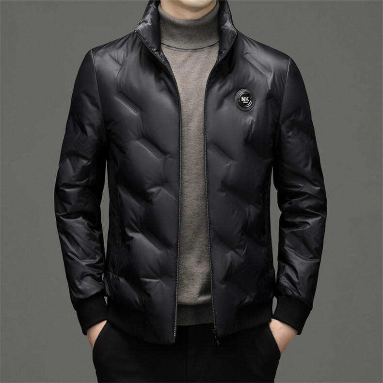 BWS22203钱塘2020-2时尚休闲冬季厚款简约立领中年男士羽绒服P230,男装羽绒服,钱塘207-2