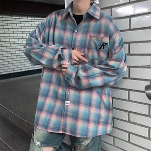 潮流男衬衫潮新款简约百搭时尚标准长袖原宿夏季气质文艺青春图片