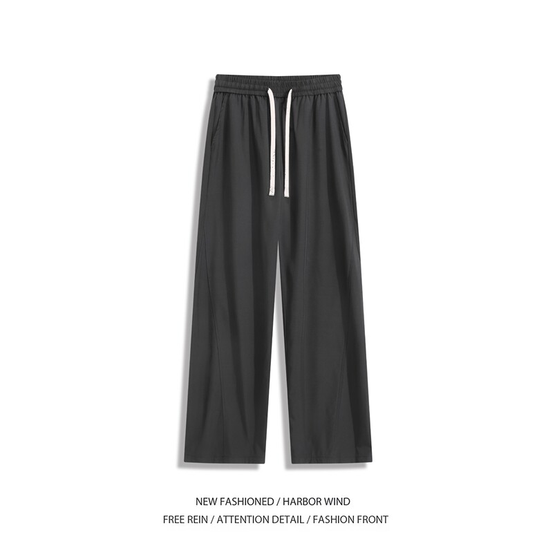 抖音品质夏季新款纯色冰丝透气宽松休闲裤B315-K25665-特p30控58,男装休闲裤,电商B315