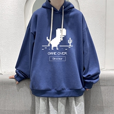 纯棉连帽卫衣男大码运动帽衫宽松薄WY2315-P35加绒款-P40，男装卫衣，电商A040