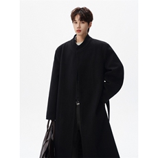 毛呢大衣男加棉中长款韩系立领呢子风衣外套星座812-F803-P128，男装风衣，星座812