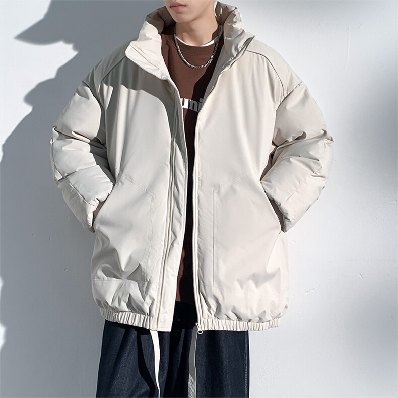 现货冬季美式休闲加厚雪山外套夹克立领纯色三防户外工装棉服,男装夹克,电商A486