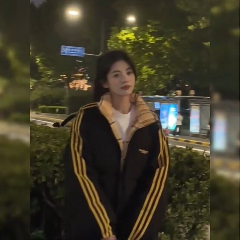 美式短款三条杠拼色棉服男款冬季立领设计感外套潮牌情侣面包服,男装棉衣,星座506A