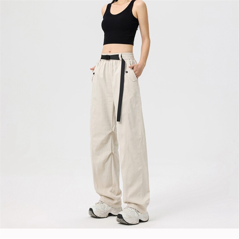 SJ-311B-1-DK3231-P45控69褶皱工装伞兵裤男机能抽绳拖地直筒长裤，男装工装外套，星座311B-1