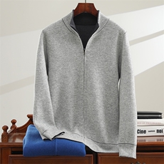 双色开衫双面空气层四平针外套立领2024年秋季羊绒衫，男装羊绒开衫，恒标羊绒